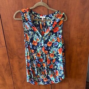 Joie Silk Floral Sleeveless Shirt